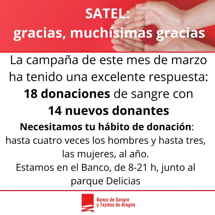 Donación de Sangre en SATEL